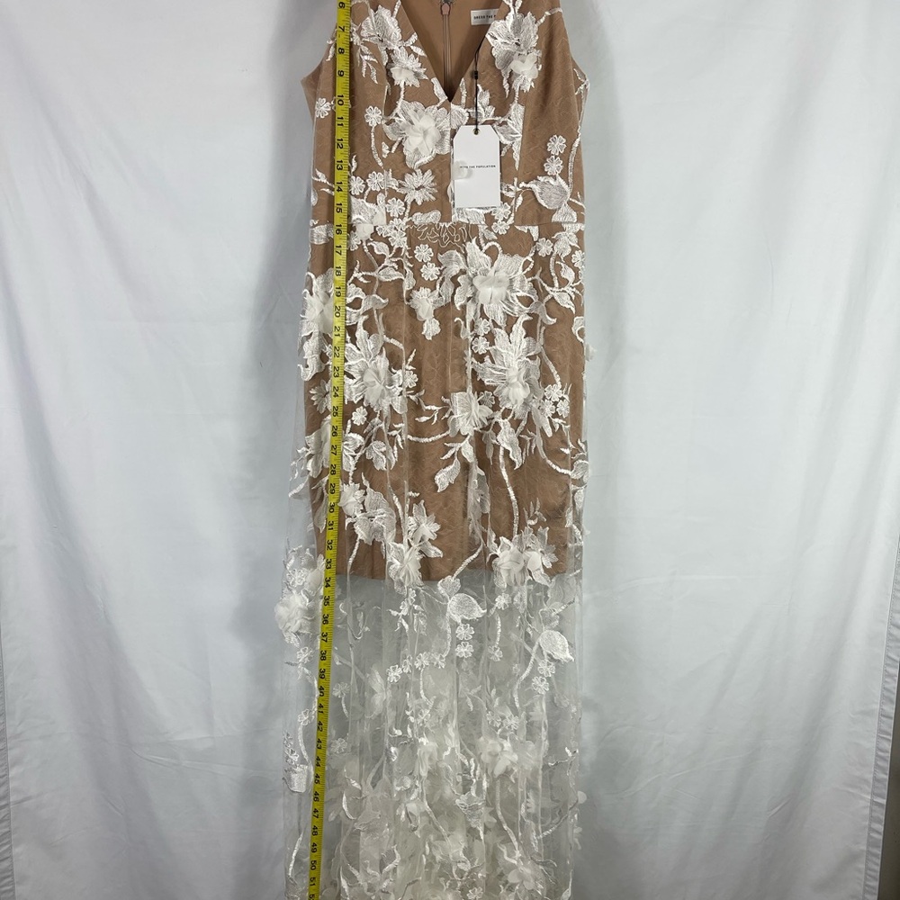 Dress The Population - Sidney Dress - White/Nude color - Picture 6 of 11